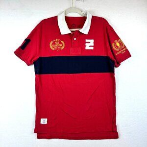 Polo Team Shirt Mens Size Large Red Pollo Ellerstina Jersey Red Sports FLAWED